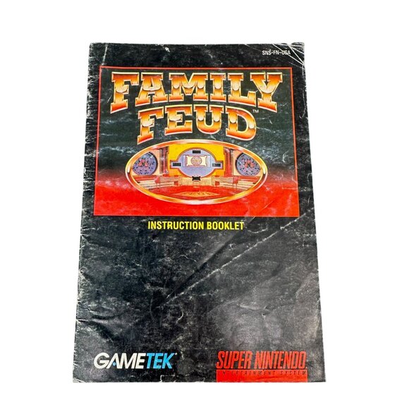 Super Nintendo SNES - Family Feud - W/ Manual - Tested/Works - Picture 7 of 8
